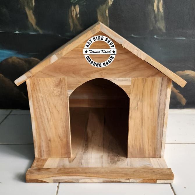 Rumah kucing anjing kelinci marmut kayu jati hutan