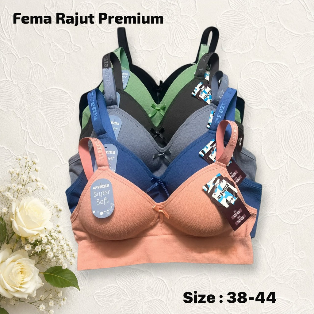 2pcs BH FEMA RAJUT CUP JUMBO POLOS | BRA RAJUT POLOS FEMA PREMIUM