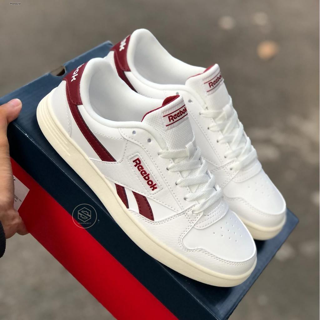 REEBOK CLASSIC CLUB MATCH PRIME LEATHER WHITE CHALK RED BURGUNDY