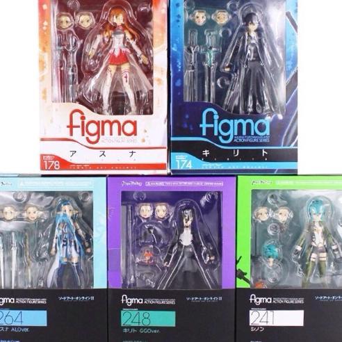 Action Figure Sao Asuna Kirito Sinon Figma Pvc 16Cm