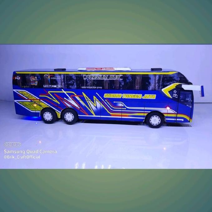Miniatur bus sudiro tungga jaya draka tronton miniatur bis mainan bis