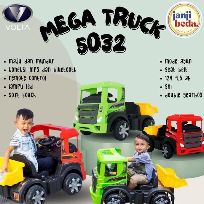Mainan Truk Pasir Anak Maenan Mobil Aki Truck MegaTruck Volta 5032