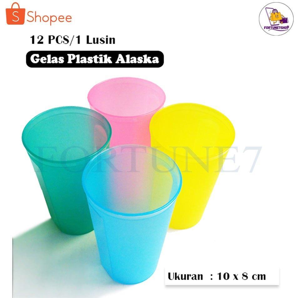 1 Lusin Gelas Minum Warna Plastik / Gelas Kopi / Gelas Teh