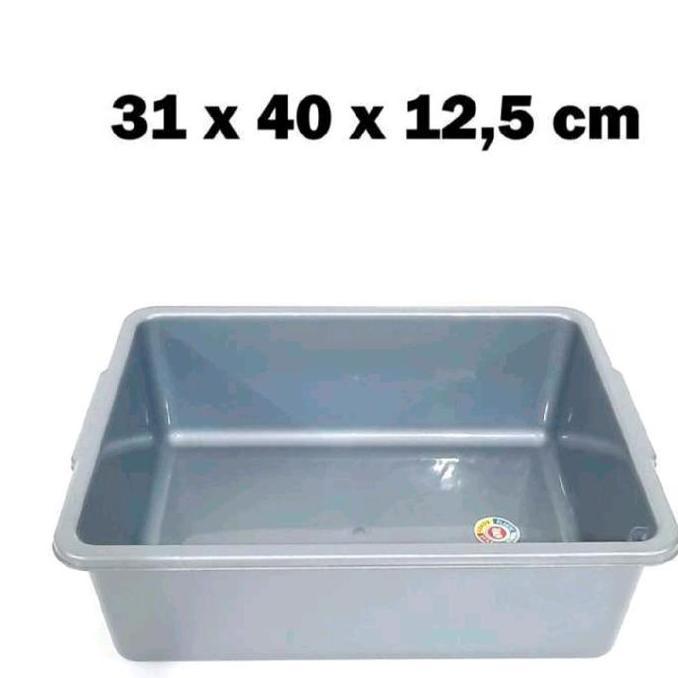 Clean- Baskom Plastik / Baskom Kotak / Bak Segi Silver Komet Star Besar