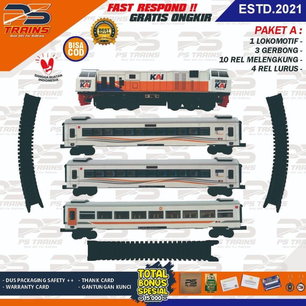 [viral] [ MODE CHARGER SET ] RANGKAIAN MAINAN MINIATUR KERETA API CC206 EKSEKUTIF MILD STEEL 2