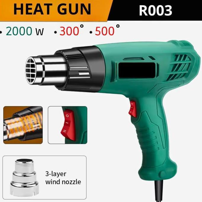 Hot Air Gun Blower Pemanas Heat Gun Mesin Blower 2 Mode Pemanas Stiker 220 V