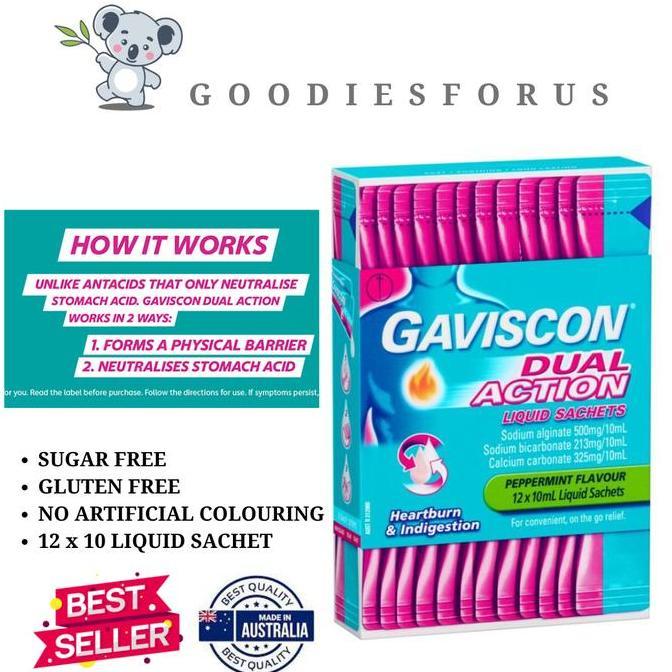 Vitvix- Obat Maag Dan Gerd Gaviscon Australia Isi 1 Dan Sachet