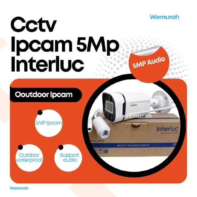 Camc- Ipcam Outdoor Colorvu 5Mp Interluc - Cctv Ipcam Interluc 5 Mp Colorvu Plus Mic