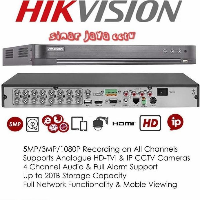 Camc- Dvr 16Chanel Hikvision Ds-7216Huhi-K2/S(3Mp-5Mp)