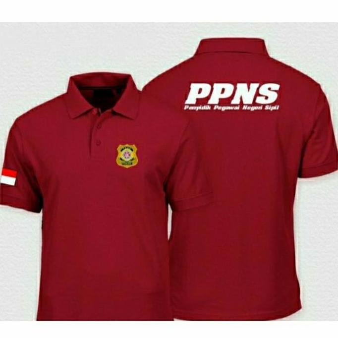DR154 - Kaos PPNS penyidik bordir depan belakang kaos polo shirt PPNS kaos