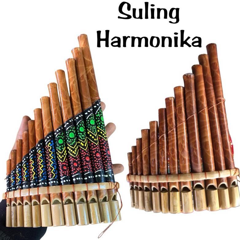 Suling Bambu Harmonika - Dengan 8 Bambu & 12 Bambu Bali - Kerajinan Tangan Bali - Balinese Handycraf