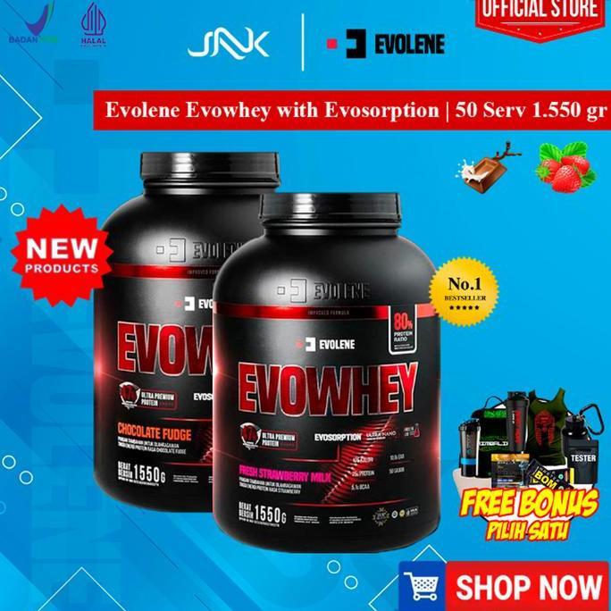 Evolene Evowhey With Evosorption 1550gr 50Serv | Whey Protein Concentrate Isolate Hydrolized Cutting