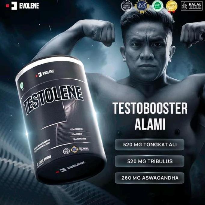 EVOLENE TESTOLENE Testo booster BPOM HALAL Evoboost Imrpoved Formula Tongkat Ali Tirbulus Ashwagandh