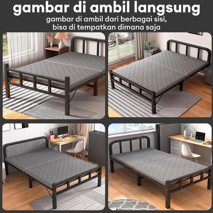 DF-4- Bed Portable-Perakitan Folding Furniture - Ranjang Lipat Serbaguna - Tempat Tidur Kosan LIpat 