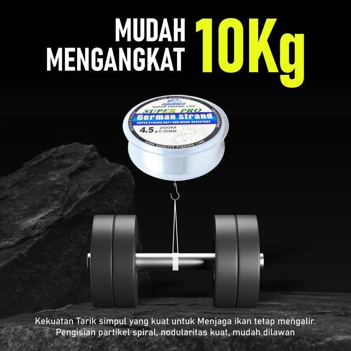 Fishing- Kapten Fishing Tali Pancing Germany Rna Hijau Tua Fishing Line 200M Pancing Nilon Anti Keri