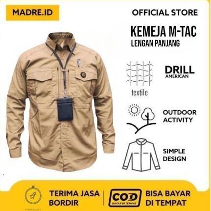 DE123 - Baju Kemeja Tactical Outdoor Pria Seragam Kerja Lapangan M-Tac