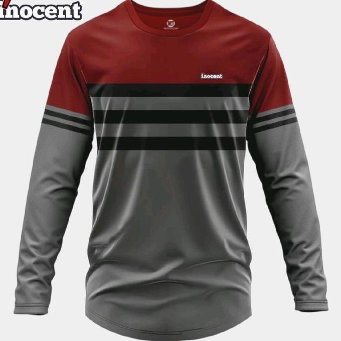 Smith- Kaos Distro Pria Inocent Original Katun Combat Lembut Lokal Panjang Baju Dewasa Keren
