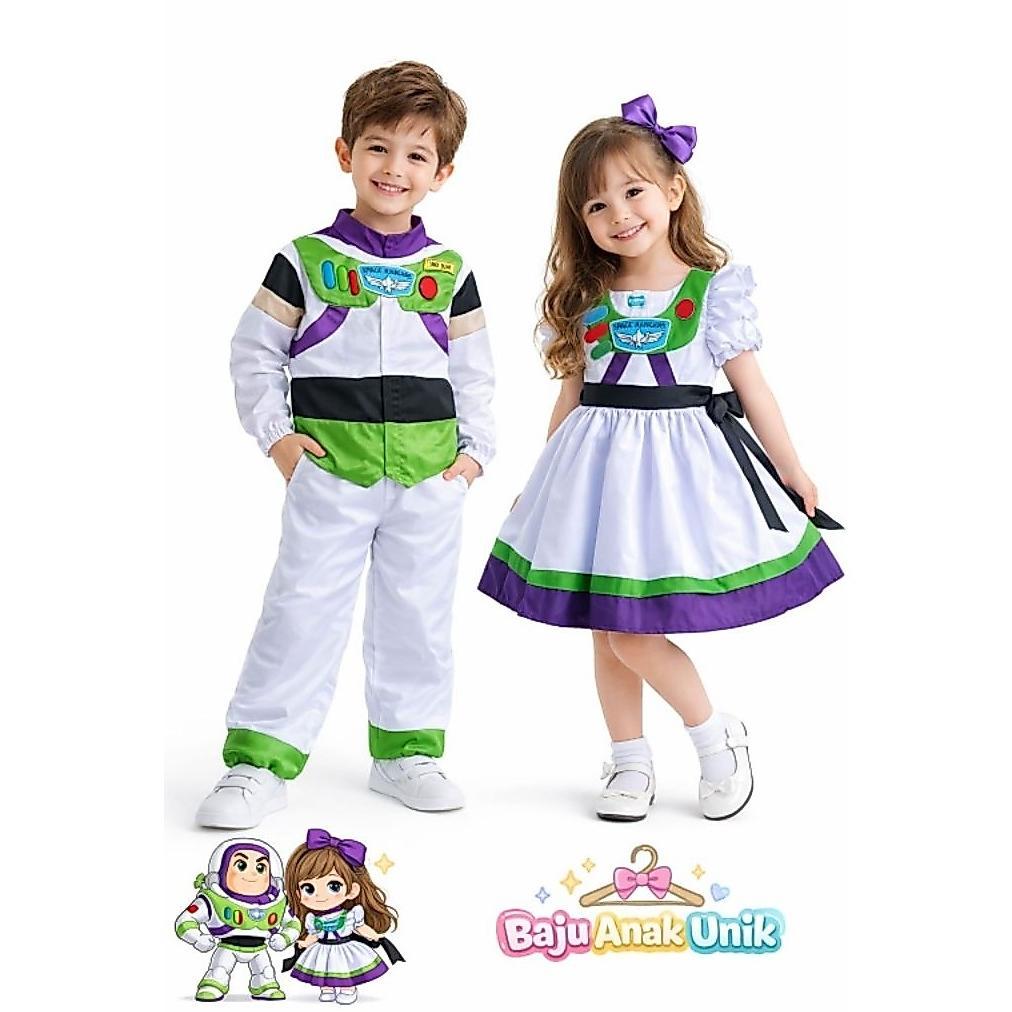 BAJUANAKUNIK / KOSTUM BUZZ LIGHTYEAR / DRESS BUZZ LIGHTYEAR / KOSTUM ASTRONOT / KOSTUM KARNAVAL / KO