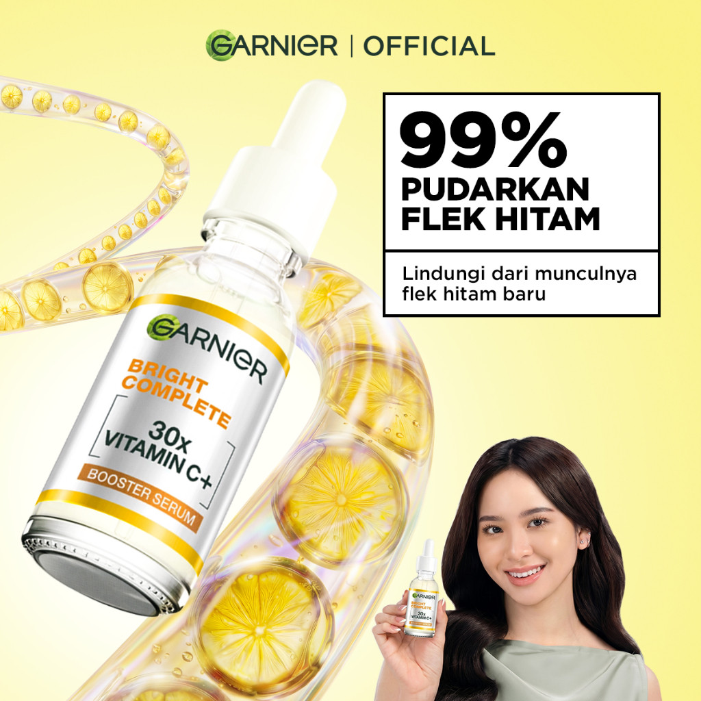 [HOT SALE] GARNIER Serum Vitamin C Bright Complete Vitamin C 30x Booster Serum Skincare - 15/30/50 m