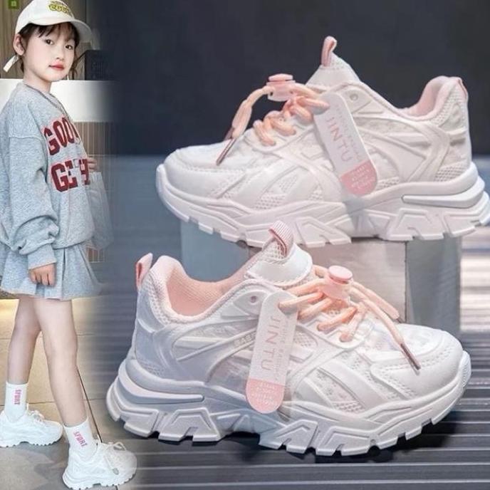 Sepatu Sneakers Anak Perempuan/Trainer Model Jintu Kids Shoes LV0530 Fashion Korean Style Terbaru TA