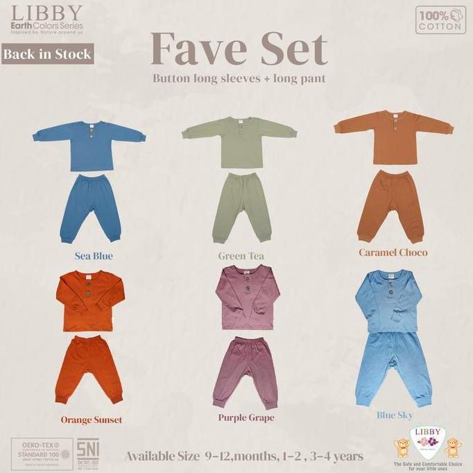 Libby Fave Set Earth Color Series Setelan Panjang / Libby 1 Pasang