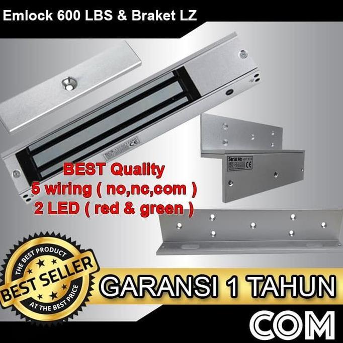 Lock- Electromagnetic Lock / Em Lock 280Kg / 600Lbs 5 Wire 2 Led Em Lock 600