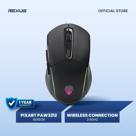 [Exclusive Shopee] Rexus SH10 Mouse Gaming Wireless Rechargeable Baterai RGB