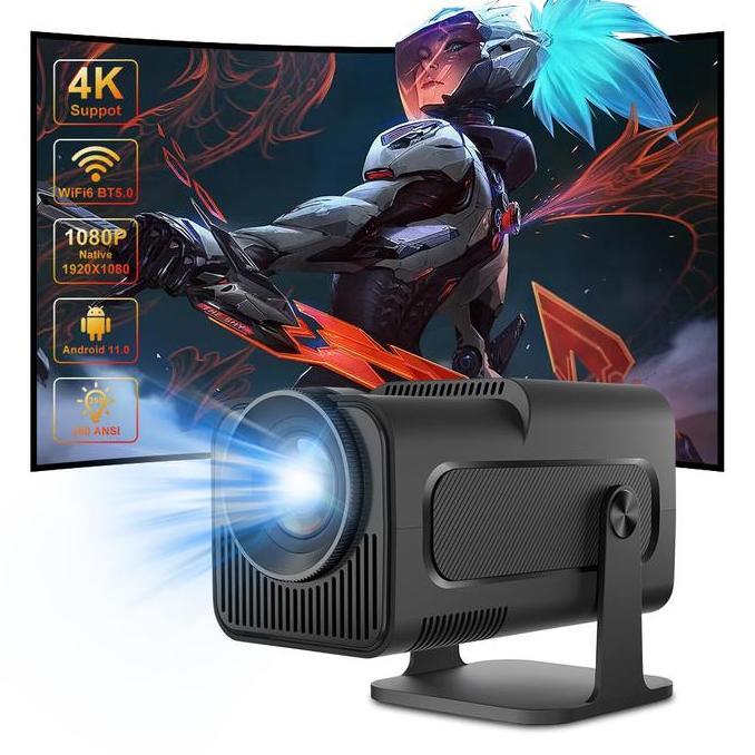 MABUROO Proyektor Mini Portable Infocus Android 11 WiFi Bluetooth 390 ANSI 4K