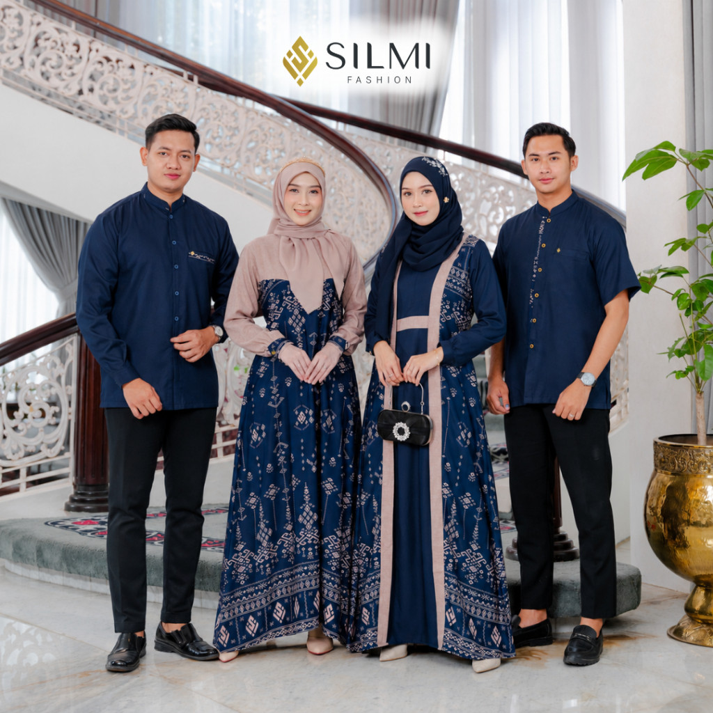 Silmi | Silmi Family (Mom & Dad) - Gamis Couple Pasangan - Sarimbit Couple Keluarga - Gamis Kondanga