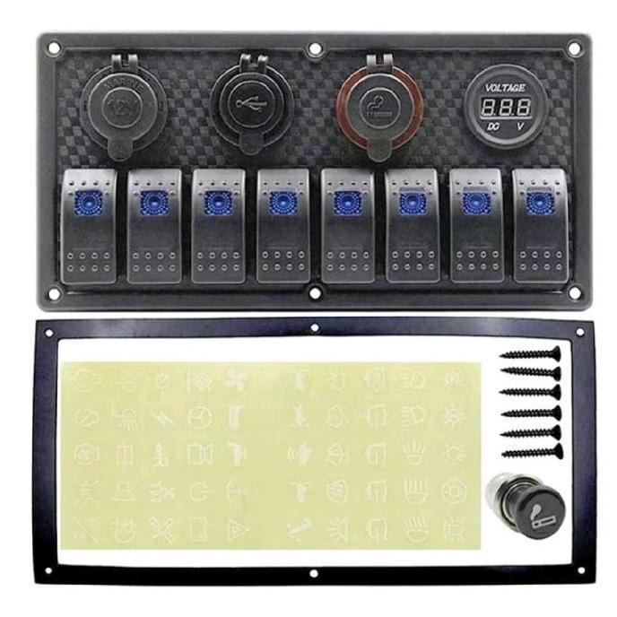 SOORIM saklar switch rocker 8gang panel instrument marine off road