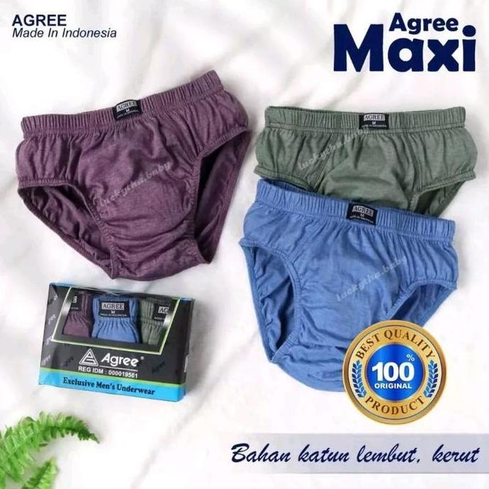 Cuecas - Celana Dalam Agree 8889 / Cd Pria Dewasa Agree Maxi / Celana Agree Segitiga