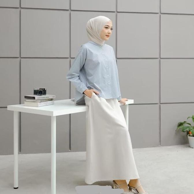 Skyw- Rok Panjang Mayung Jodda Scuba Model Line A Skirt