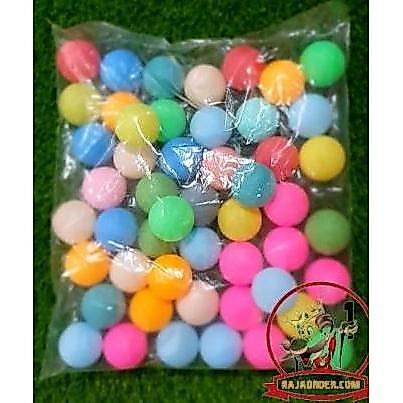 50 PCS Bola Pingpong Beer Pong Warna-Warni Dekorasi Bola Undian