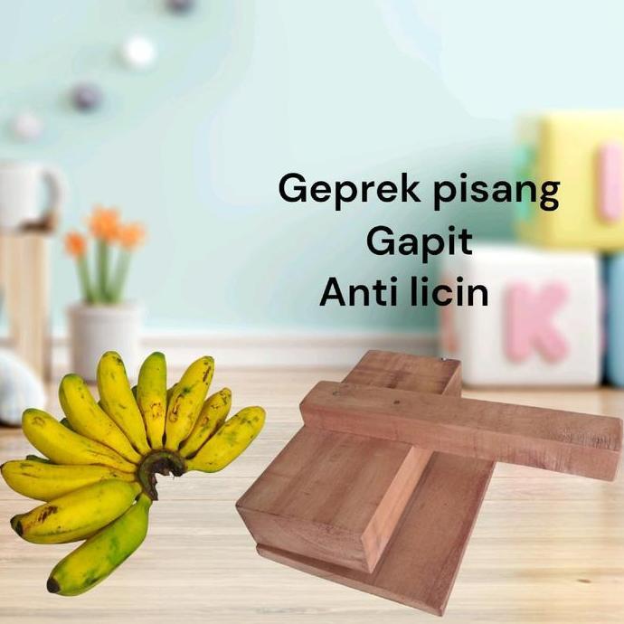 geprek pisang gapit.alat pres pisang bahan kayu anti selip
