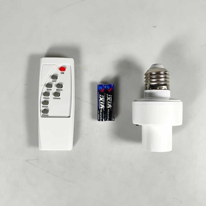 VATERCOM Fitting Lampu Bohlam E26 E27 dengan Remot Kontrol 40W