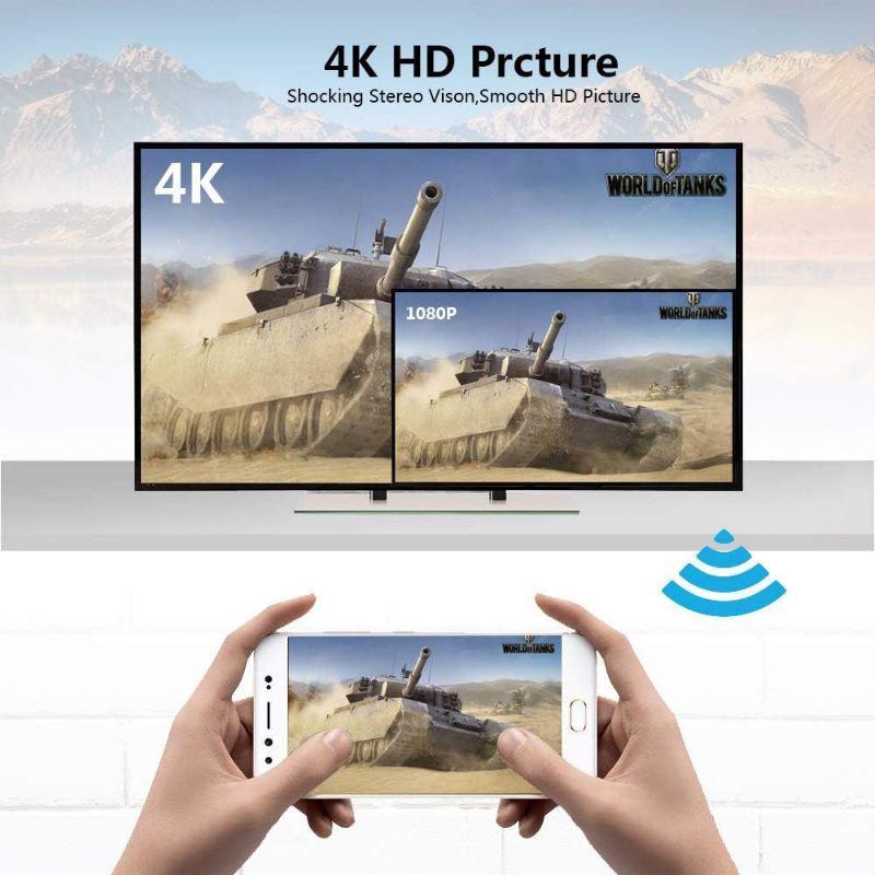Mirascreen G9 Plus 2,4G/5G 4K Hdmi Wireless Display Dongle Mirroring Smartphone To Tv