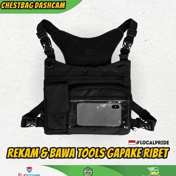 YOUNGWE Chestbag Tas Dada Tactical Record Candid Camera Gadget Motor Funcover