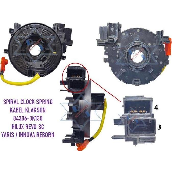 New Arrival, Kabel Spiral Klakson Innova Reborn Hilux Revo Sc Yaris 84306-0K130