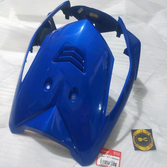 NEW panel depan tameng dasi besar beat karbu biru ORI AHM 64301-KVY-960SBM