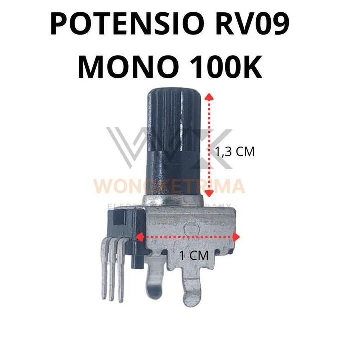 Potensio Rv09 Resistor Variabel Potensio Meter 100K 100 Kilo