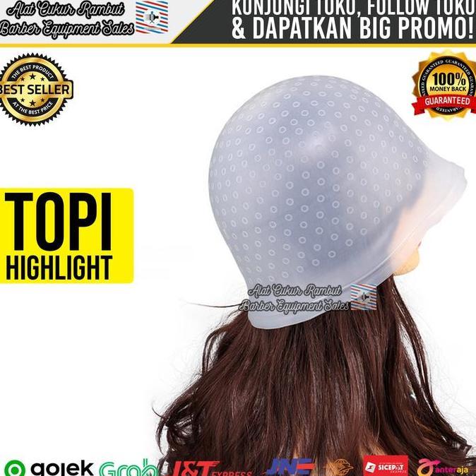 Jaina_Shop - Topi Highlight Karet Topi Magiccap Topi Pewarna Rambut Salon Barber