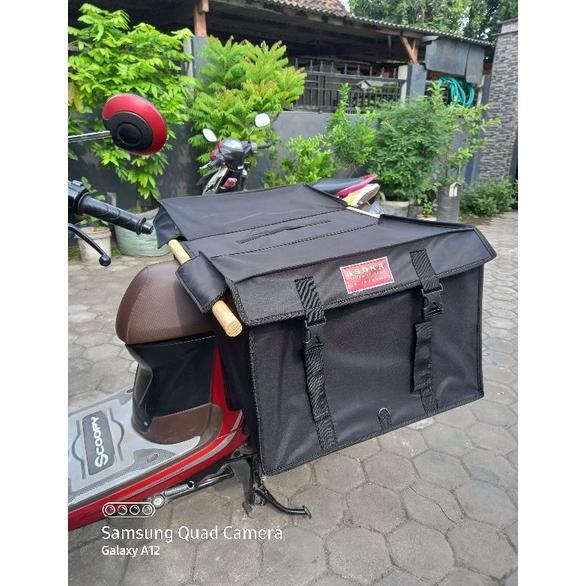 TOPS Tas Motor Anti Air Tebal Kuat Tas Obrok Pos Keranjang Motor Jumbo Terlaris