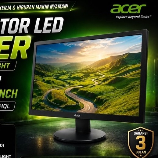 monitor acer 19 inch led becklihht bergarnsi l