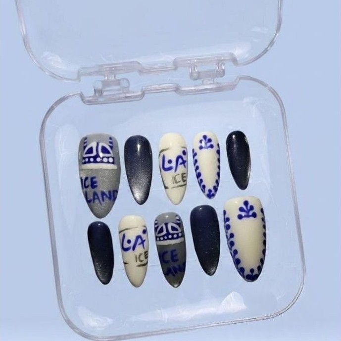 press on motif rokok dan minuman azul