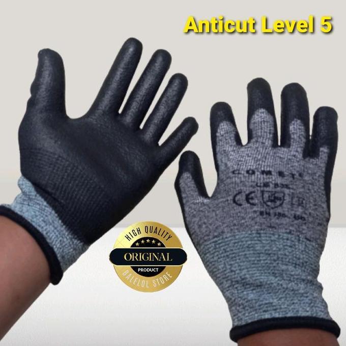 Super Murah, Sarung Tangan Safety Anticut Comet Level 5 Karet