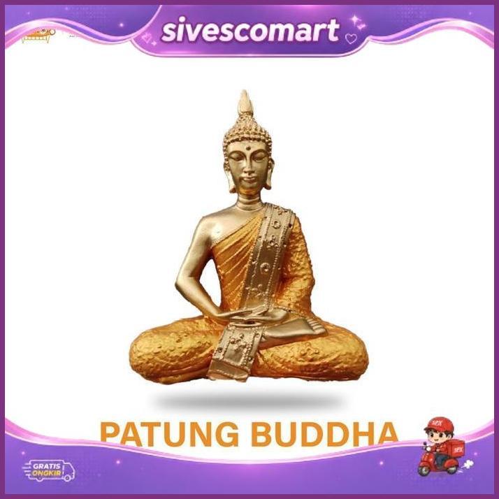 Patung Buddha 30Cm - Patung Buddha Resin - Patung Buddha Thailand - Patung Buddha Kepala Runcing