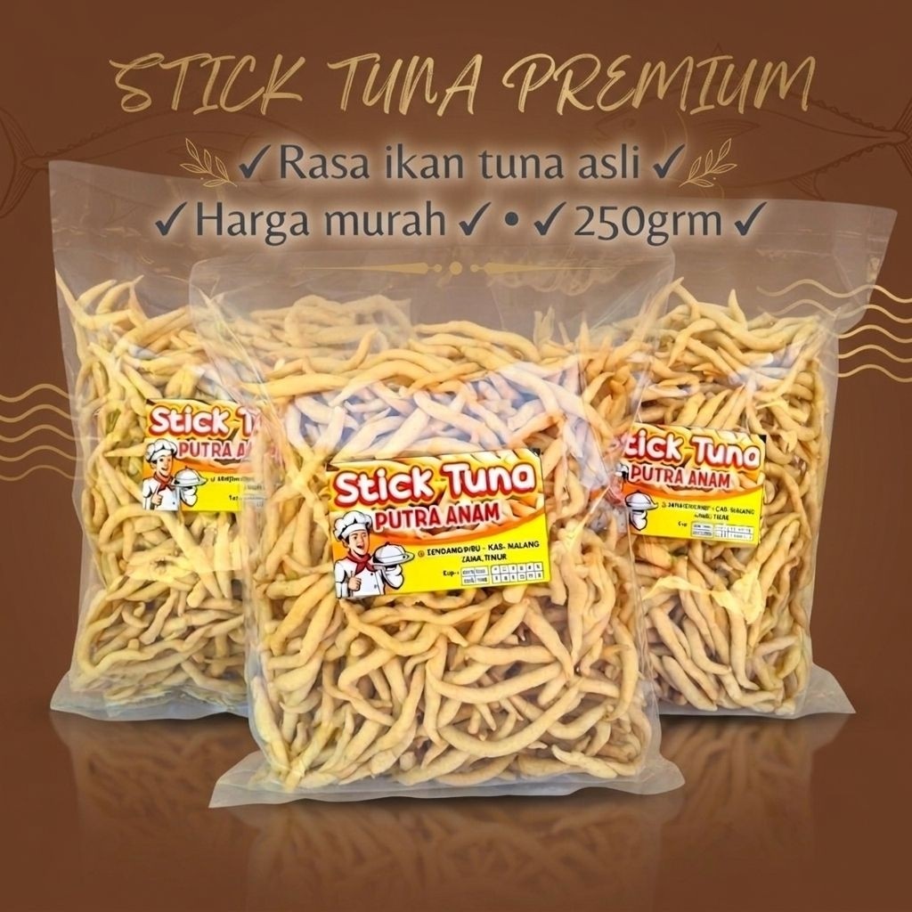 Stick Tuna Premium Rasa Ikan Tuna Telur Gabus Ikan Tuna Kemasan 250gr