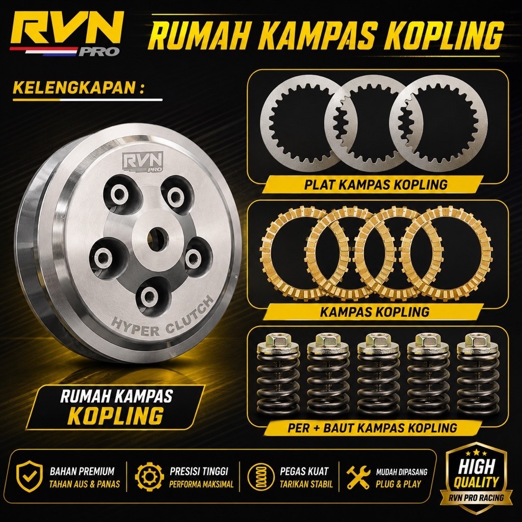 RUMAH KAMPAS KOPLING HYPER CLUTCH RVN RACING VEGA ZR JUPITER Z1 VEGA RR VEGA FORCE JUPITER ROBOT RVN