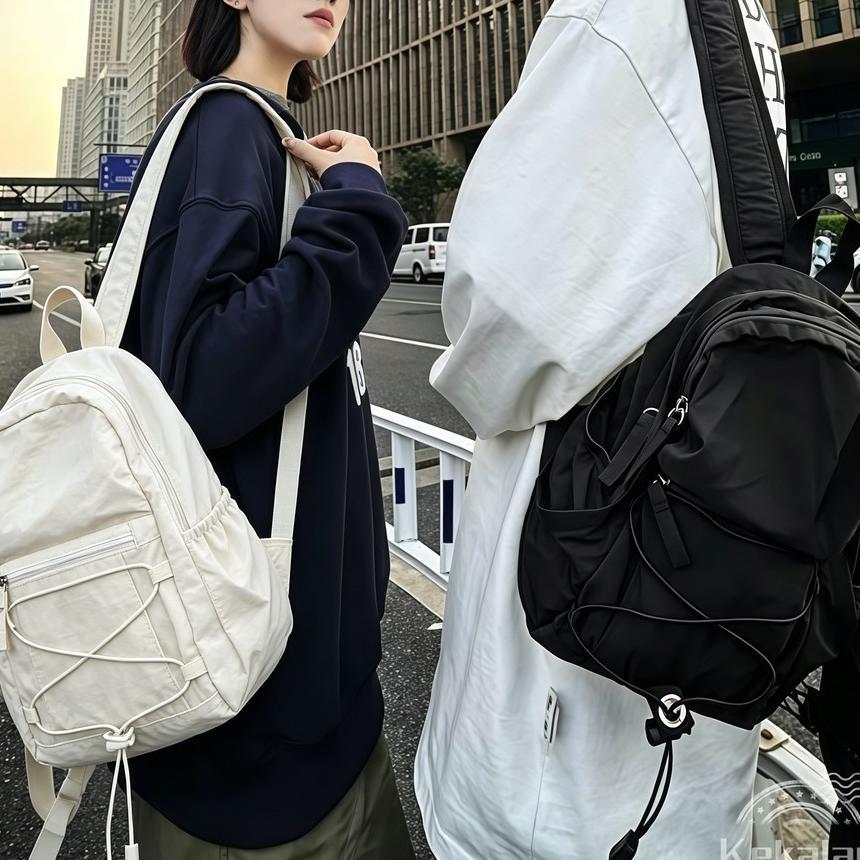 Tas Ransel Mini Couple Unisex Korea Aesthetic Tas Serut Backpack Anti Air Ringan Fashion Pria Wanita