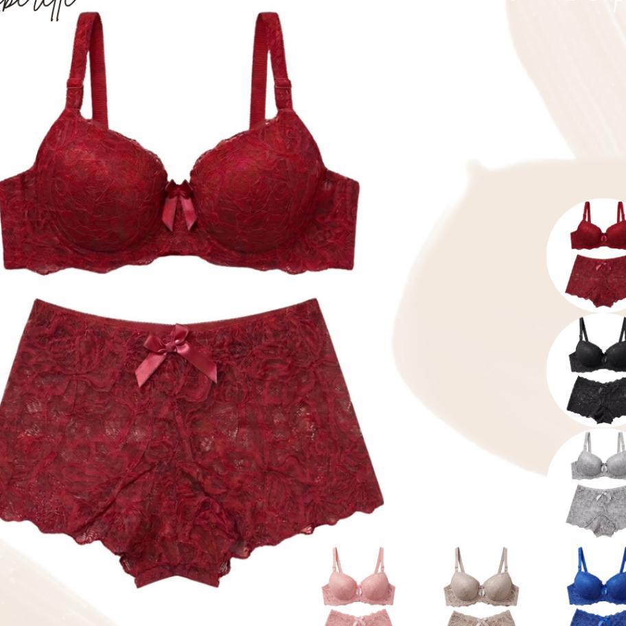 Tara Bra / Bh Set + Cd Wanita Sexy Premium Quality Cup 36B-42B Kawat Push Up